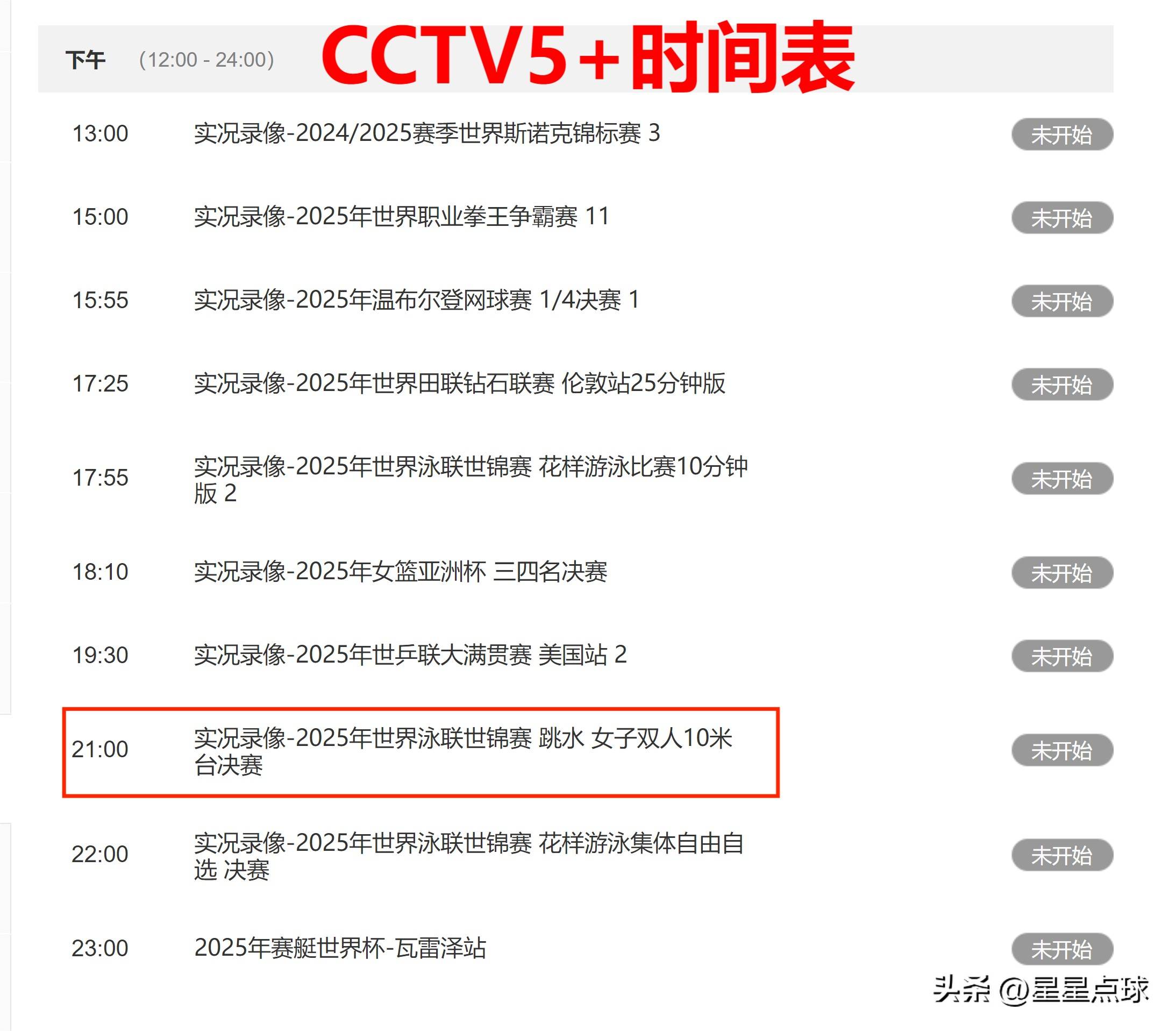 cctv5体育节目表直播(cctv5在线直播cctv5现场直播)