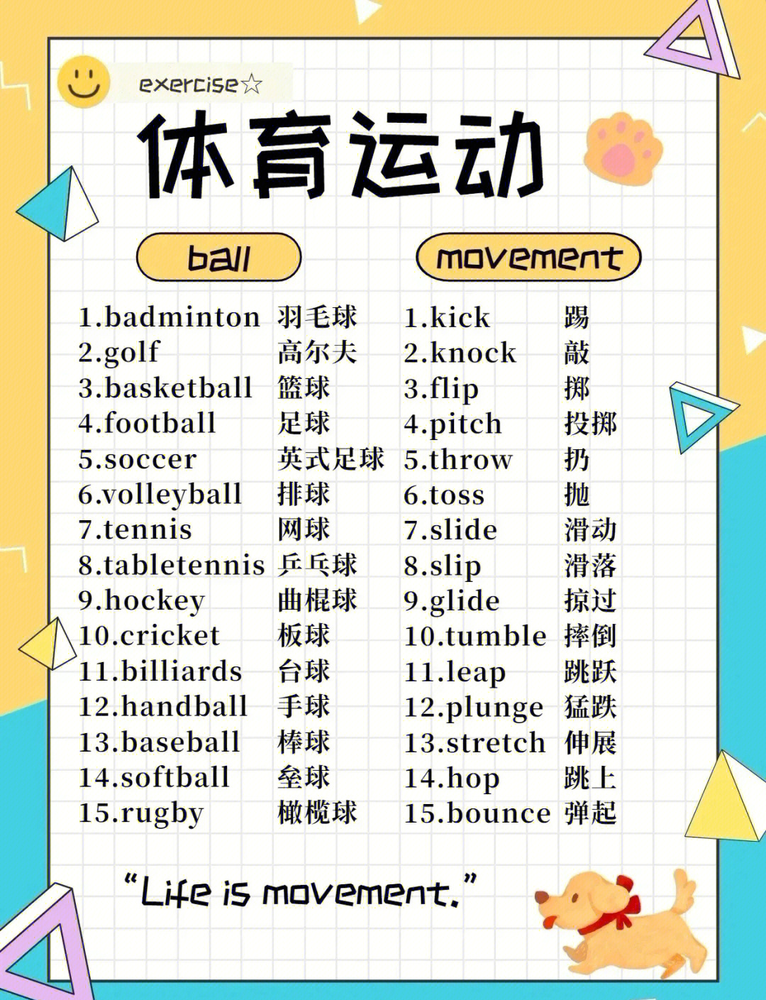 体育课用英语怎么说(我喜欢周五因为有体育课用英语怎么说)